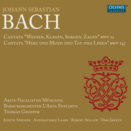 CD-Cover: Johann Sebastian Bach- Kantaten BWV 12 und BWV 147